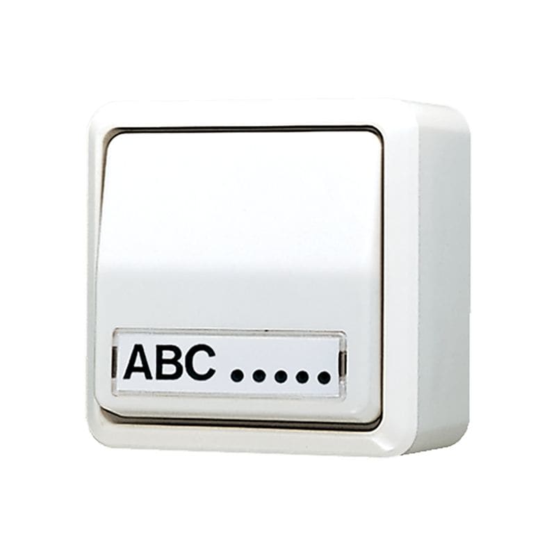 Jung - Interrupteur à bascule 10 AX 250 V ~ avec porte étiquette / AP 600 Blanc