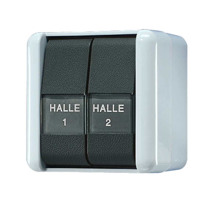 Jung - Double Va et Vient à bascule 10 AX 250 V ~ avec porte étiquette / WG 800