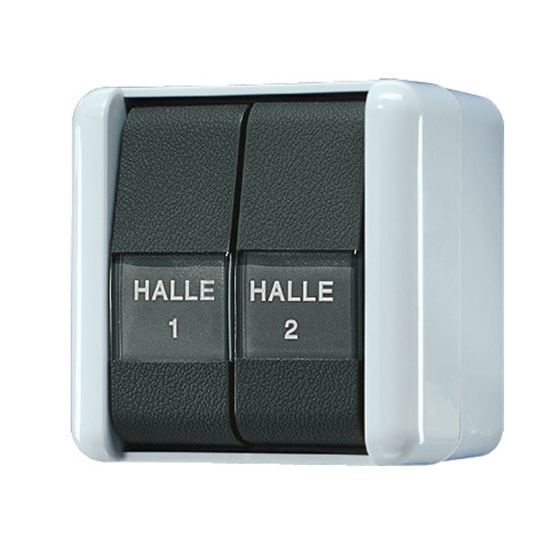 Jung - Double Bouton poussoir  10 AX 250 V ~ avec porte étiquette / WG 800