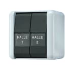 Jung - Double Bouton poussoir  10 AX 250 V ~ avec porte étiquette / WG 800