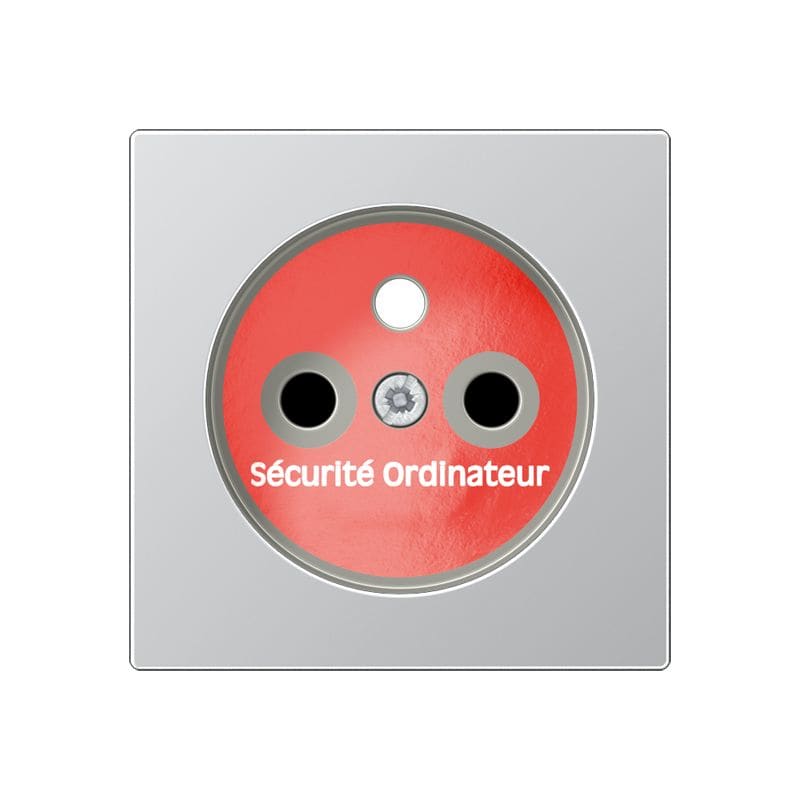 Jung - Enjo pour prise standard Franco/Belge circuit INFO / A500 Aluminium