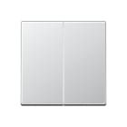 Jung - Enjoliveur 2 voies pour mécanisme variapush 1712DE / A500 Aluminium