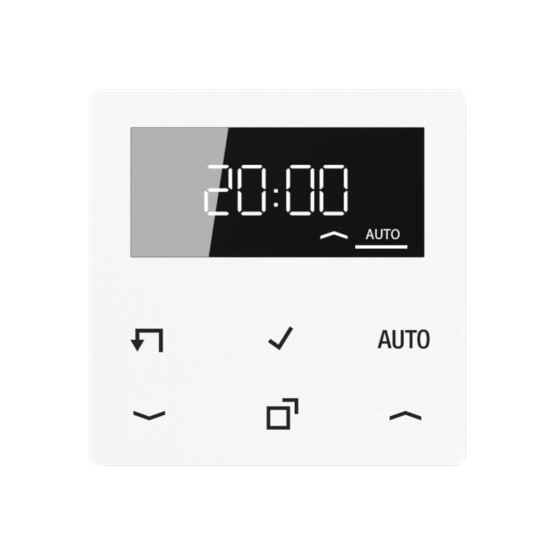 Jung - Timer standard avec afficheur / A 500 verre Blanc
