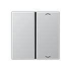 Jung - Touche 1 voie avec flèches platine F40 / A 500 Aluminium