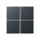 Jung - Kit touche complet 4 voies platine F40 / A 500 Anthracite