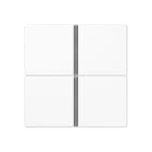 Jung - Kit touche complet 4 voies platine F40 / A 500 Blanc