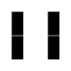 Jung - Kit touche complet 2 voies platine F50 / A 500 Noir