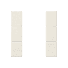 Jung - Kit touche complet 3 voies platine F50 / A 500 Ivoire