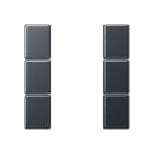Jung - Kit touche complet 3 voies platine F50 / A 500 Anthracite
