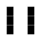 Jung - Kit touche complet 3 voies platine F50 / A 500 Noir