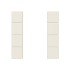 Jung - Kit touche complet 4 voies platine F50 / A 500 Ivoire