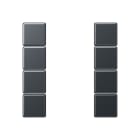 Jung - Kit touche complet 4 voies platine F50 / A 500 Anthracite