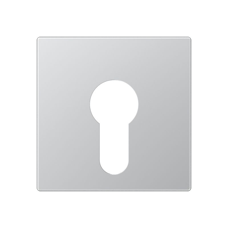 Jung - Enjoliveur pour IN et BP à clé version plate / A 500 Aluminium