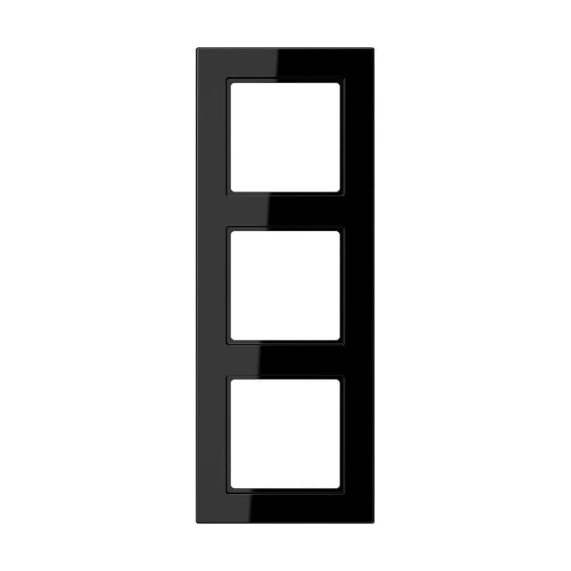 Jung - Cadre de finition 3 postes, série A 550 / Noir