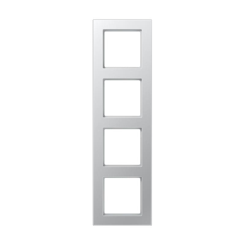 Jung - Cadre de finition 4 postes, série A 550 / Aluminium