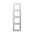 Jung - Cadre de finition 4 postes, série A 550 / Aluminium