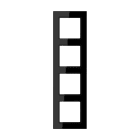 Jung - Cadre de finition 4 postes, série A 550 / Noir