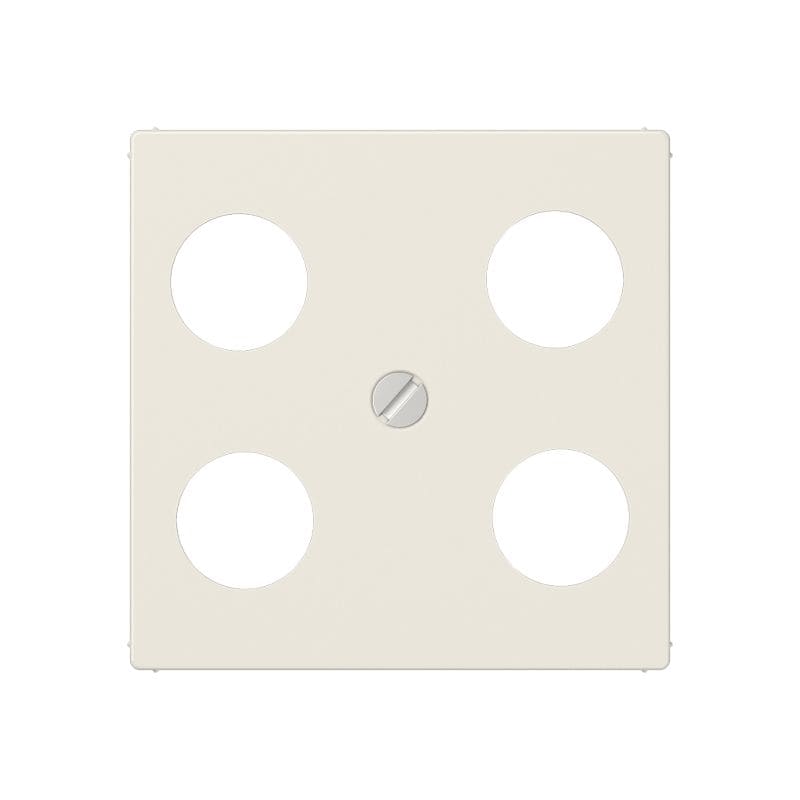 Jung - Enjoliveur pour prise TV-FM-SAT Hirschmann / A 500 Ivoire