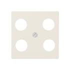 Jung - Enjoliveur pour prise TV-FM-SAT Hirschmann / A 500 Ivoire