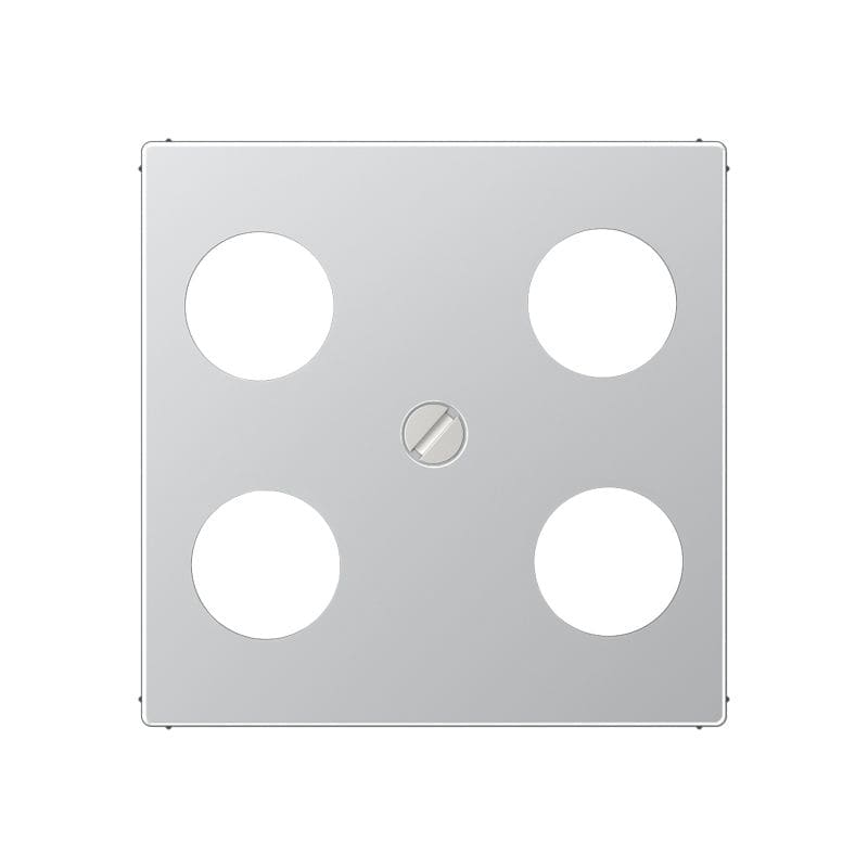 Jung - Enjoliveur pour prise TV-FM-SAT Hirschmann / A 500 Aluminium