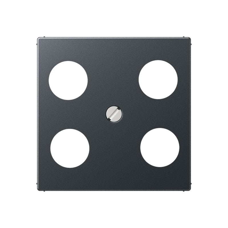 Jung - Enjoliveur pour prise TV-FM-SAT Hirschmann / A 500 Anthracite