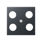 Jung - Enjoliveur pour prise TV-FM-SAT Hirschmann / A 500 Anthracite