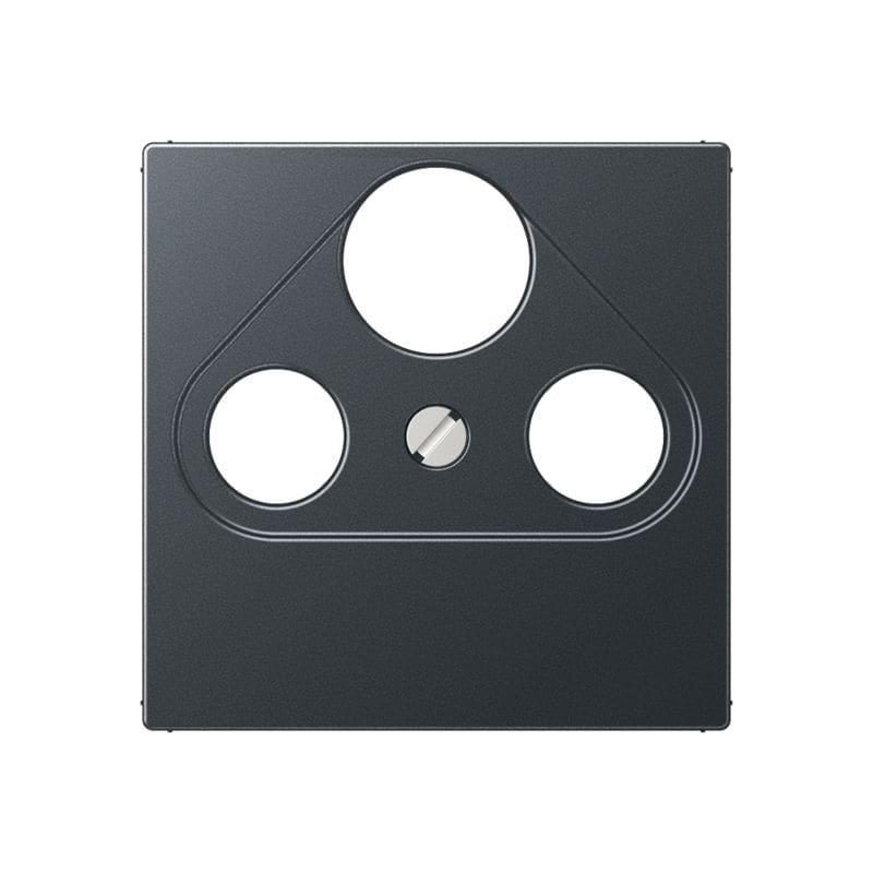 Jung - Enjoliveur pour prise TV-FM-SAT / série A 500 Anthracite