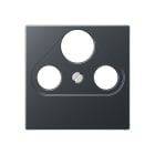 Jung - Enjoliveur pour prise TV-FM-SAT / série A 500 Anthracite