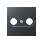 Jung - Enjoliveur pour prise TV-FM / série A 500 Anthracite