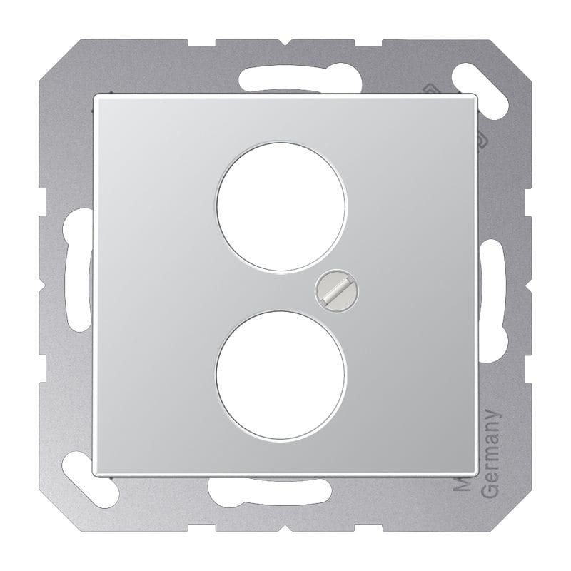 Jung - Enjoliveur pour 2 mini fiches / série A 500 Aluminium