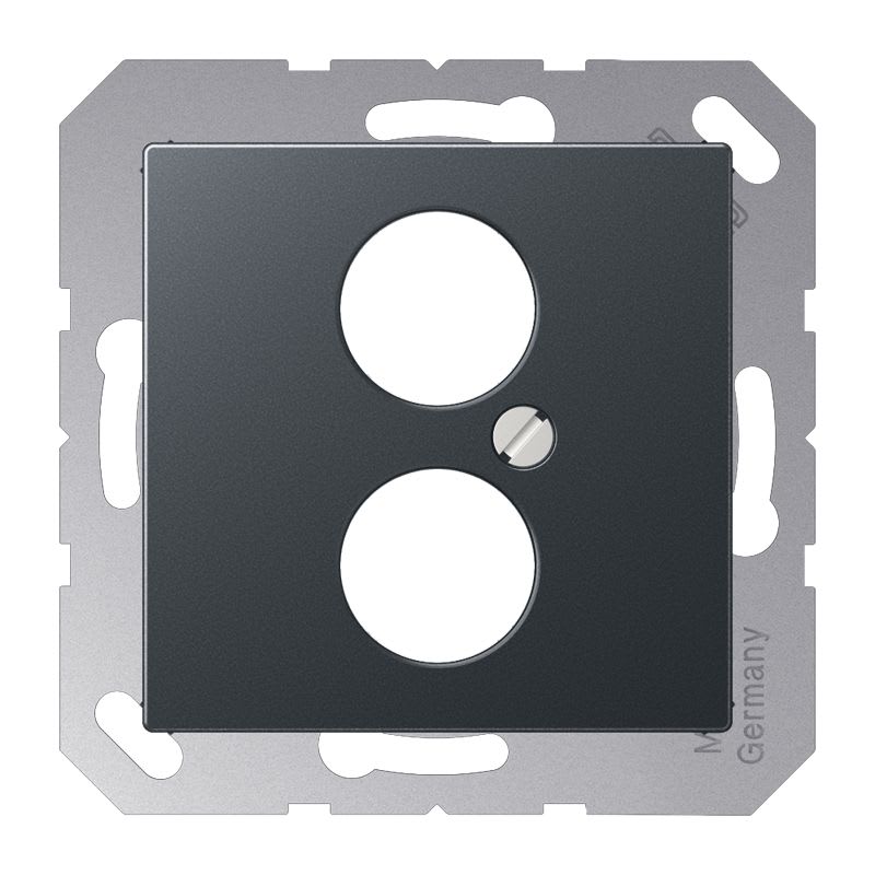 Jung - Enjoliveur pour 2 mini fiches / série A 500 Anthracite