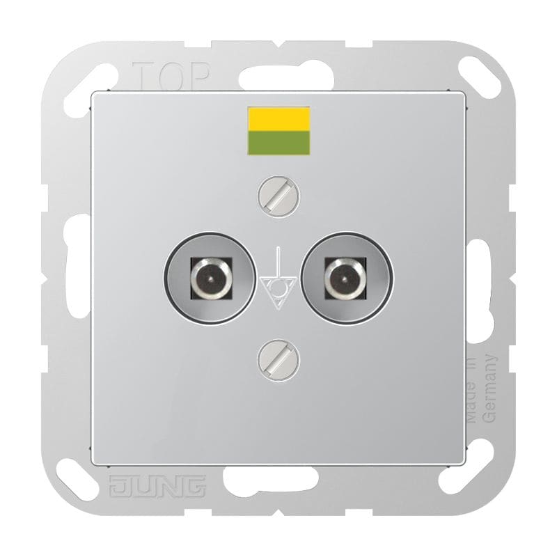 Jung - Mécanisme prise équipotentielle / série A 500 Aluminium