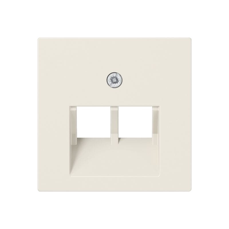 Jung - Enjoliveur pour double prise IAE/UAE / A 500 Ivoire