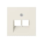 Jung - Enjoliveur pour double prise IAE/UAE / A 500 Ivoire