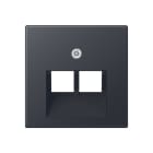 Jung - Enjoliveur pour double prise IAE/UAE / A 500 Anthracite