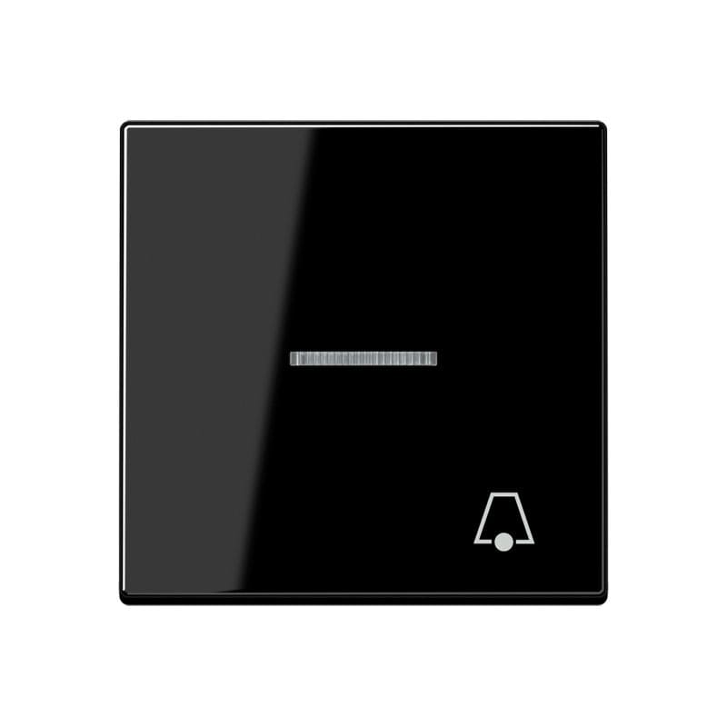 Jung - Enjoliveur avec symbole "sonnerie" à voyant / Série A 500 Noir