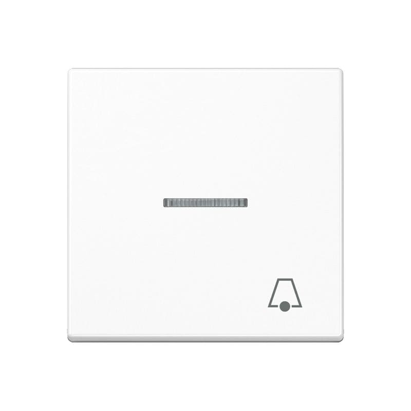 Jung - Enjoliveur avec symbole "sonnerie" à voyant / Série A 500 Blanc