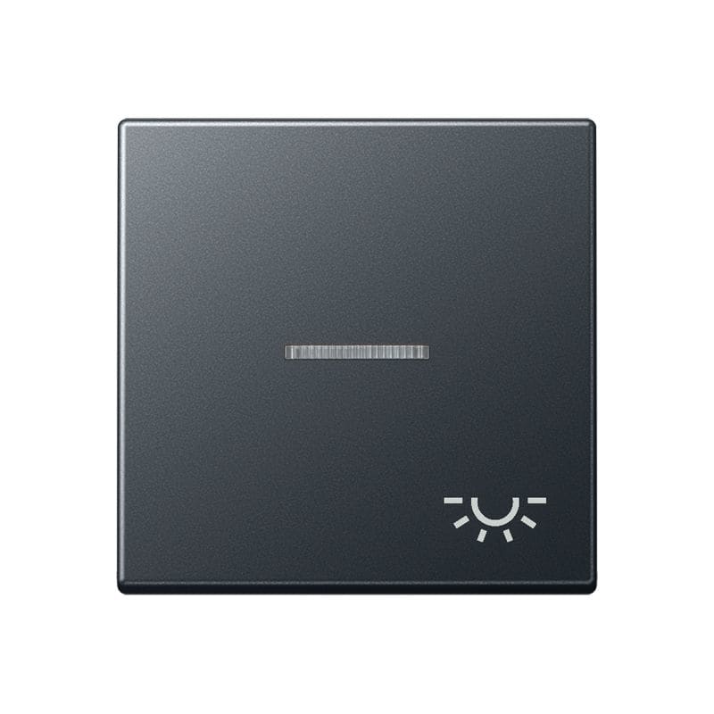 Jung - Enjoliveur avec symbole "lumière" à voyant / Série A 500 Anthracite