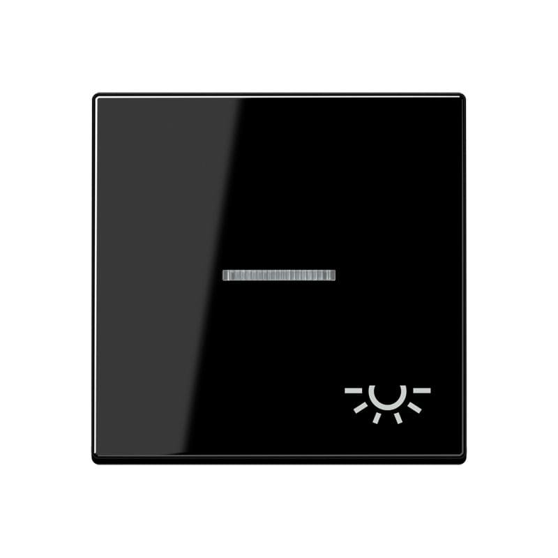 Jung - Enjoliveur avec symbole "lumière" à voyant / Série A 500 Noir