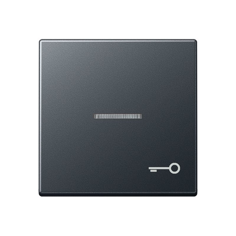 Jung - Enjoliveur avec symbole "gâche" à voyant / Série A 500 Anthracite