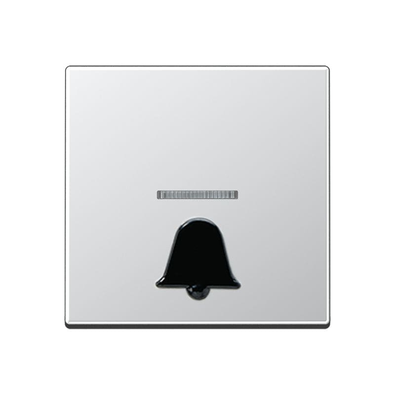 Jung - Enjoliveur avec symbole "gâche" en relief+voyant / Série A 500 Aluminium