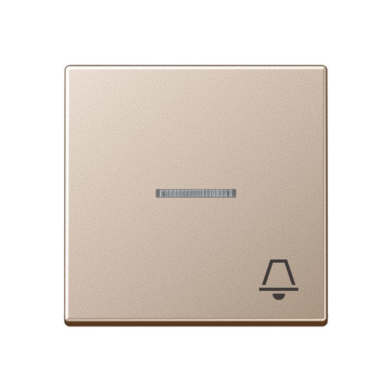 Jung - Enjoliveur avec symbole "sonnerie" à voyant / Série A 500 Champagne