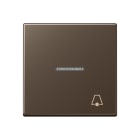 Jung - Enjoliveur avec symbole "sonnerie" à voyant / Série A 500 Moka