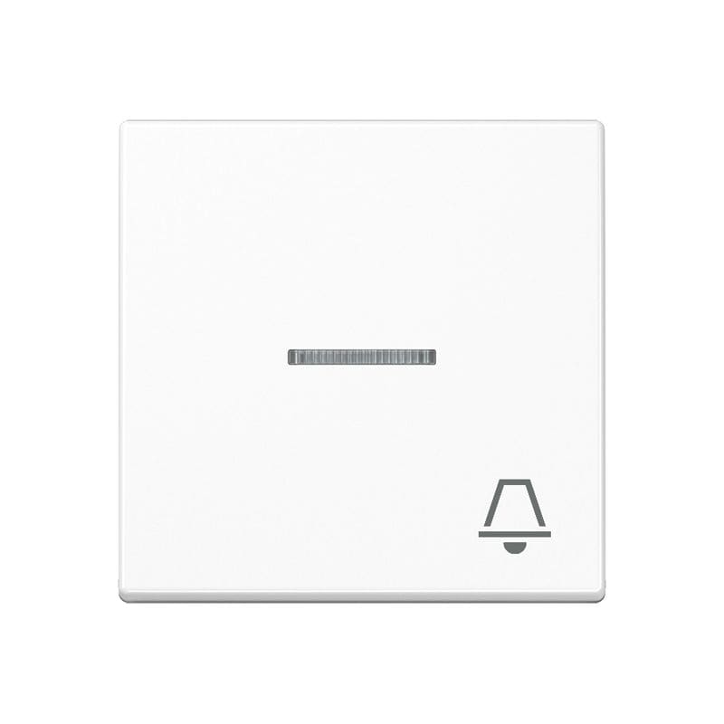 Jung - Enjoliveur avec symbole "sonnerie" à voyant / Série A 500 Blanc