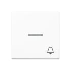 Jung - Enjoliveur avec symbole "sonnerie" à voyant / Série A 500 Blanc