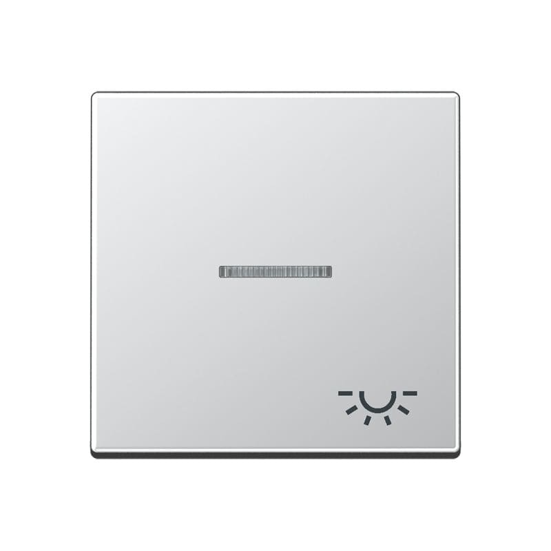 Jung - Enjoliveur avec symbole "lumière" à voyant / Série A 500 Aluminium