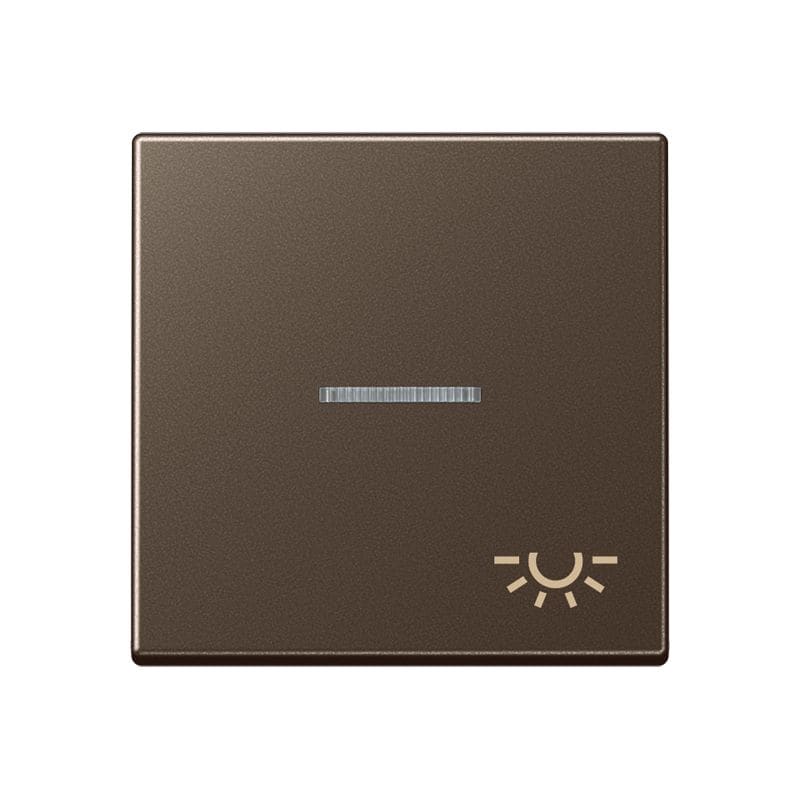 Jung - Enjoliveur avec symbole "lumière" à voyant / Série A 500 Moka