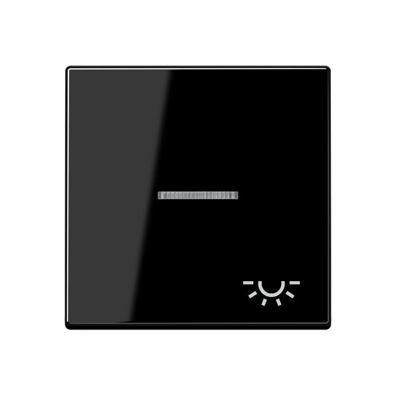 Jung - Enjoliveur avec symbole "lumière" à voyant / Série A 500 Noir