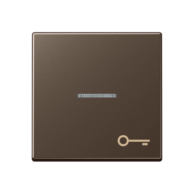 Jung - Enjoliveur avec symbole "gâche" à voyant / Série A 500, Moka