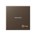 Jung - Enjoliveur avec symbole "gâche" à voyant / Série A 500, Moka